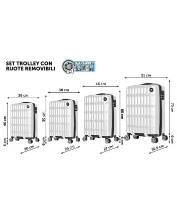 SET 4 TROLLEY H.46/56/66/76 NORVEGIA BIANCO