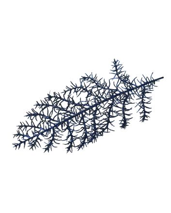 RAMO FOGLIE 32CM M.444G BLU GLITT.