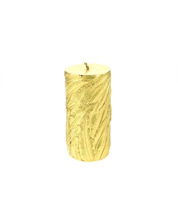 CANDELA C/PIUMA 7,5X15CM M.623 ORO