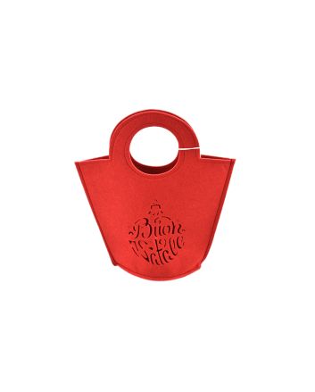 BORSETTA FELTRO 30X25CM DEC.A-LASER ROSSO
