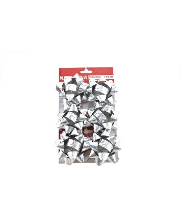 BLISTER 6 COCCARDE D.9CM ARGENTO SL7-12