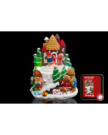 VILLAG.ZENZERO C/MOV.11X11X14.5CM BAT.TRYME