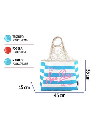 BORSA MARE C/RETE 60X15X50CM DES.3