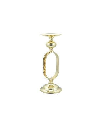 P/CANDELA 1FUOCO D.12XH30CM ORO
