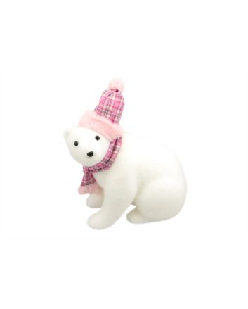 ORSO C/SCIARPA+CAPP 32CM MOD.2694 DEC.A ROSA