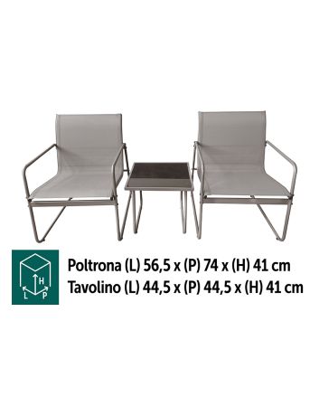 SET 2 POLTR.56.5X74 2X1 C/TAV 44.5X41CM GRIGI