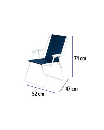 SEDIA DA SPIAGGIA PIEG.52X47X74CM OXF BLU