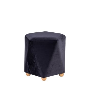 POUFF SPICCHI 47X44,5X45CM NERO/ORO