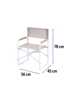 SEDIA REGISTA ACC/TXT 22MM 56X48X78 BEIGE