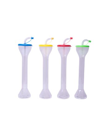 BICCHIERE C/CANNUCCIA+LED 8X35CM 550ML 4COL.