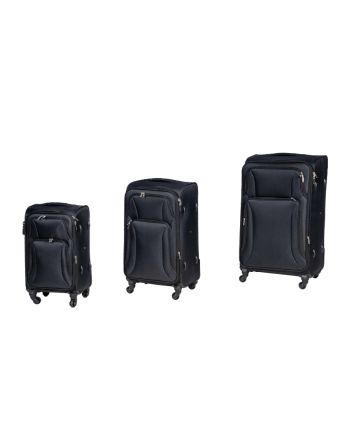 SET 3 TROLLEY ARABIA 56/66/76CM NERO COVERI