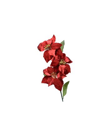 PICK STELLA NATALE 3FIORI 68CM M.1337R ROSSO