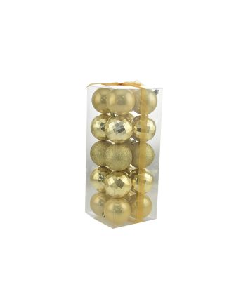 BOX 20 SFERE 7CM LUC/PERL/MAT DEC.31 ORO