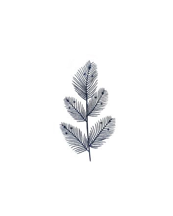 RAMO FOGLIE 32CM M.449G BLU GLITT.