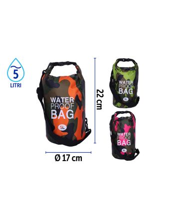 BORSA IMPERM.C/TRACOLLA PVC 5LT CAMOU.3ASS