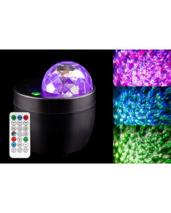 PROIETTORE LASER+LED BAT.C/TEL+TIM+USB ONDA