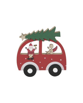 AUTO IN LEGNO 14,5X2X15CM M.34 ROSSO