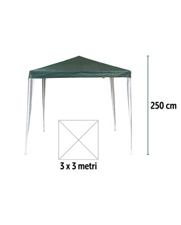 GAZEBO 300X300X250CM M.124/TG-007 VERDE