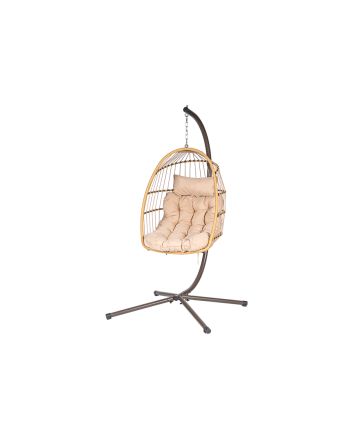 POLTRONA SOSPESA C/CUSC. 117X107X195 BEIGE