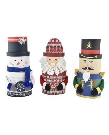 SET 3 SCATOLE OVALI H.38CM M.93 3ASS