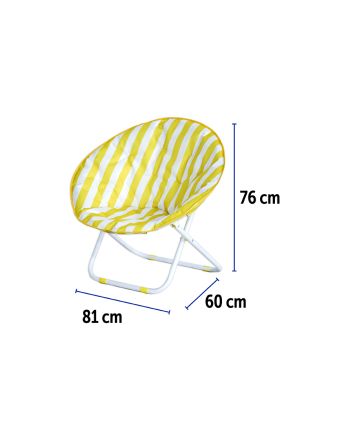 SEDIA MOON 60X78X78CM  STR.GIALLO