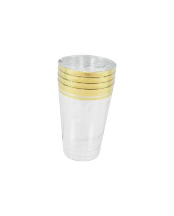 SET 6 BICCHIERI 414ML M.016 TRAS/2 BORDI ORO