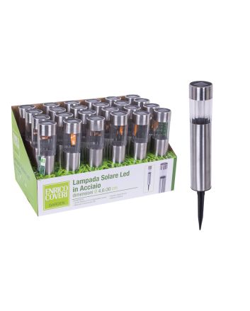 LAMPADA SOLARE CILINDRO IN ACCIAIO 230