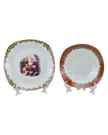 SERVIZIO PIATTI 12PZ QUADRATO DEC.DH05-1008