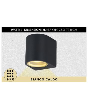 APPLIQUE IN ALLUM. 6,7X7,5X8CM NERO L.CALDA