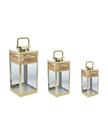 SET 3 LANTERNE H.30,5-39,5-44,5CM M.000 ORO