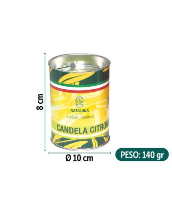 CANDELA CITRONELLA H10X8 CM 140GR.CT24 PD1800