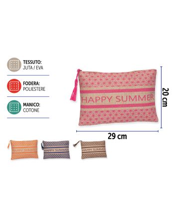 POUCHETTE MARE HAPPY 29X20CM 4ASS
