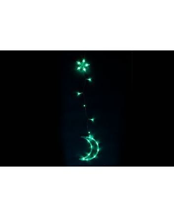 LUNA+STELLA 20LED BATTERIA VERDE FLASH