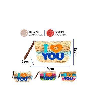 POCHETTE MARE 19X7X15CM M.16125 4ASS