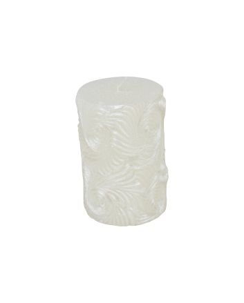 CANDELA DEC.VORTICE 7X10CM M.009 BIANCO