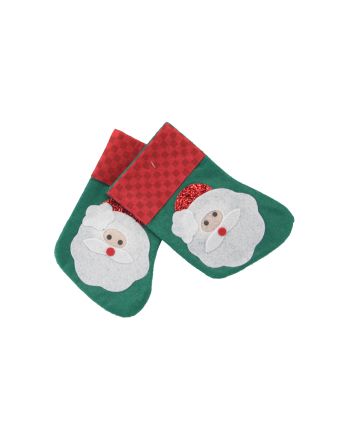 SET 2PZ CALZA NATALIZIA BABBO N. H 15CM 887B