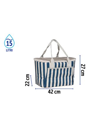 CESTINO FRIGO 7MM 15LT 42X22X27CM BEIGE/BLU