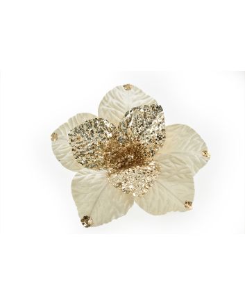 FIORE C/GLITTER 32X28CM MOD.40A PANNA/CHAMP.