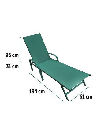 LETTINO RECLIN 194/154X61X31/96 TXT2X1 BLU