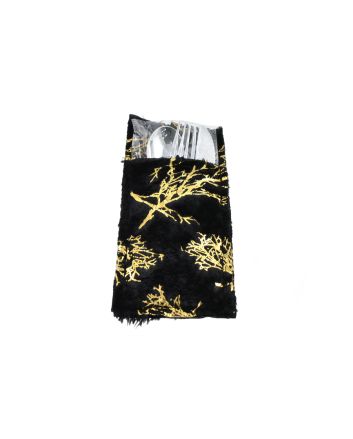 P/POSATE C/RAMO 23X10CM M.946 NERO/ORO