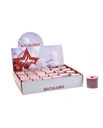 NASTRO NATALIZIO 6,3CMX2,7M MOD.6DP ROSA ANT