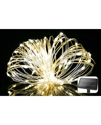 100 MINILED SOLAR 10MT BIANCO CALDO