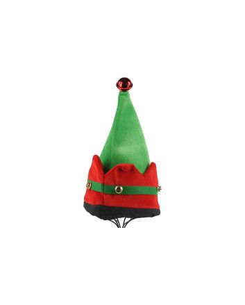CAPPELLO ELFO 38X40CM M.6181-12 ROSSO/VERDE