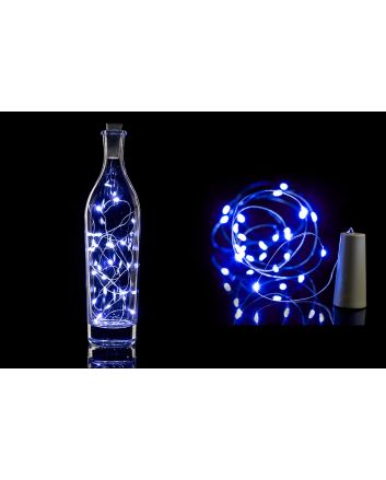 STRINGA 10LED 1MT TME PER BOTTIGLIA BLU