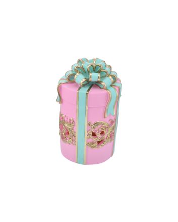 REGALO C/LED 17.5X17.5X25CM ROSA/TIFFANY