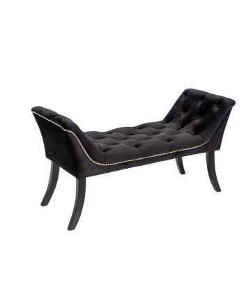 PANCA VELLUTO C/BRACCIOLI 117*43.5*63 NERO