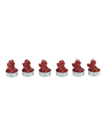 SET 6 TEALIGHT ANGELO  039-3009-2 ROSSO