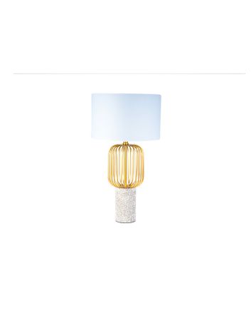 LAMPADA IN METALLO 62CM BIANCO/ORO