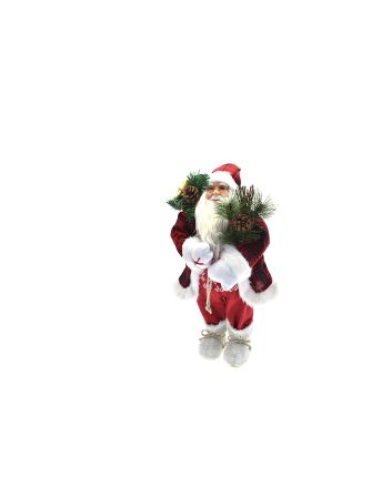 BABBO NATALE ROSSO C/FIOCCHI NEVE 100CM