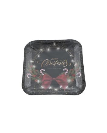 SET 8 PIATTI QUAD. 22X22CM DEC.FIOCCO